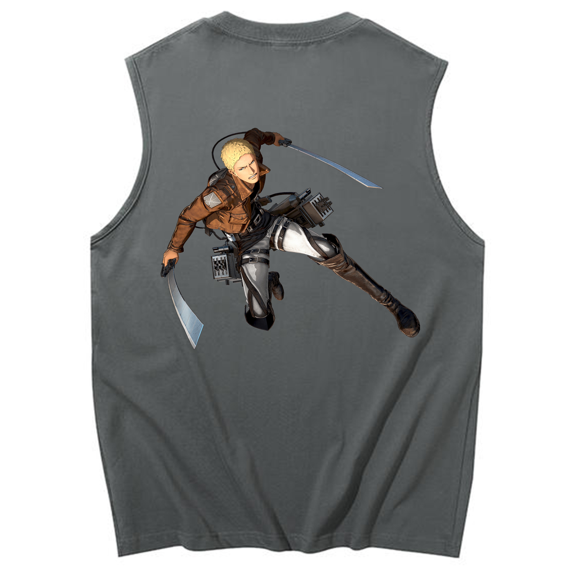 （画像用） 進撃の巨人 ライナー・ブラウン Attack on Titan Reiner Braun コットン100％タンクトップ（背面プリント）